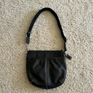 Coach Black Leather Shoulder Bag